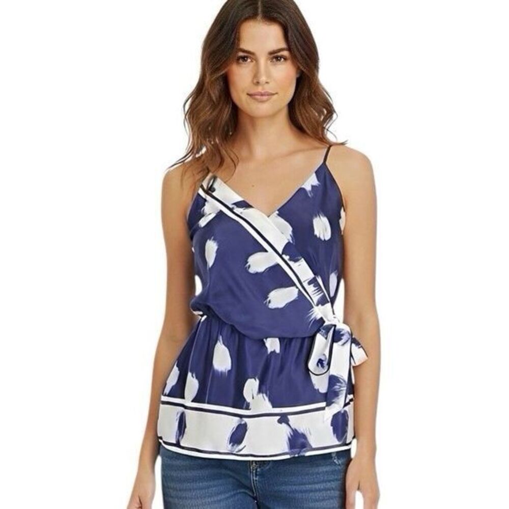 Banana Republic Womens Blouse Tank XS Faux Wrap Coastal Cowgirl, Feminine Boho